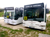 Városi autóbuszos szállítás busz bérlés